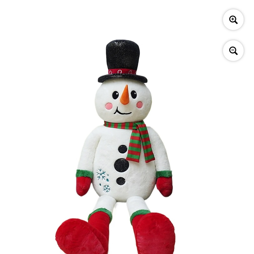 Holiday Time Jumbo Snowman with Red and Green Accents 34.5” NWT